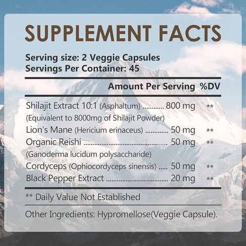 كبسولات شيلاجيت الهيمالايا للرجال والنساء من دكتور يس، تدعم الطاقة والمناعة، نباتية، غير معدلة وراثيًا، 90 كبسولة in Kuwait