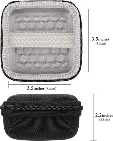 حقيبة حمل ميكروفون Geekria for Creators متوافقة مع Hollyland Lark M2، LarkA1، Maono WaveT5، حقيبة شحن لاسلكية صغيرة من Rode، حقيبة سفر ذات هيكل صلب للميكروفون مع تخزين الكابل (أسود) in Kuwait