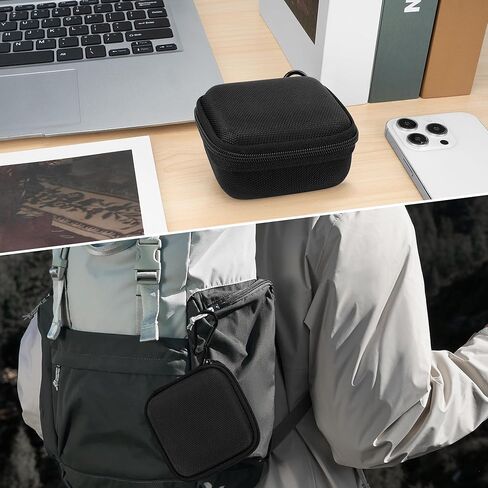 حقيبة حمل ميكروفون Geekria for Creators متوافقة مع Hollyland Lark M2، LarkA1، Maono WaveT5، حقيبة شحن لاسلكية صغيرة من Rode، حقيبة سفر ذات هيكل صلب للميكروفون مع تخزين الكابل (أسود) in Kuwait