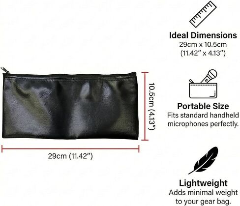 4 قطع من حقيبة الميكروفون، حافظة تخزين للميكروفون للأجهزة اللاسلكية، حقيبة صغيرة بسحاب مقاومة للصدمات، سهلة الحمل، منظم ملحقات الميكروفون الصوتي المحمول، 11.4 بوصة × 4.13 بوصة in Saudi Arabia