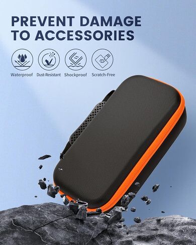 حافظة ميكروفون صلبة لنظام ميكروفون JBL اللاسلكي وميكروفون لاسلكي PartyBox، حقيبة تخزين ميكروفونات للسفر مع غطاءين للميكروفون وقاعدتين من السيليكون لحفلات مسرح الكاريوكي in Kuwait