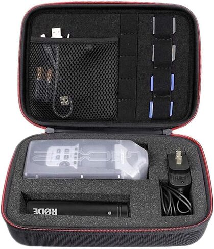 Travel Carry Case for Zoom H1, H2N, H5, H4N, H6, F8, Q8 Handy Music Recorders, Charger, Mic Tripod Adapter,SD cards and Accessories in Saudi Arabia