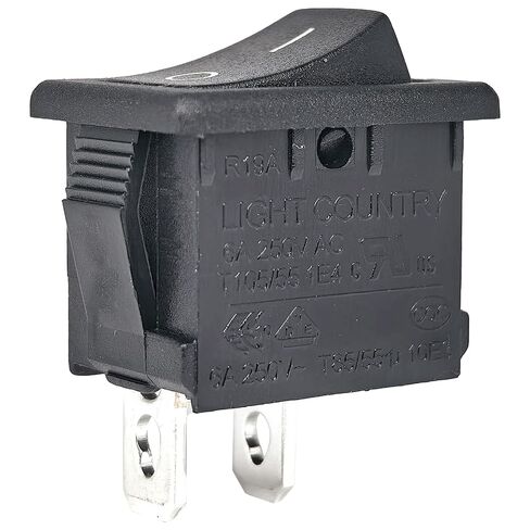 R19A SPDT Rocker Switch - 6A 250VAC T105/55 Rated 21x15mm On/Off Switch - Compatible with Appliances, Automotive & Industrial Equipment (1-Pack) in Saudi Arabia