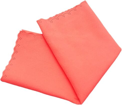 Microfiber Instrument Cleaning Cloth for Flute Trumpet Saxophone Clarinet Violin Piano Lens Brass 9.84x9.84 inch- Orange in Saudi Arabia