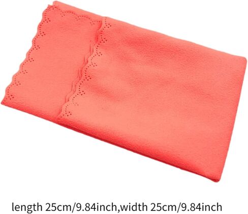Microfiber Instrument Cleaning Cloth for Flute Trumpet Saxophone Clarinet Violin Piano Lens Brass 9.84x9.84 inch- Orange in Saudi Arabia