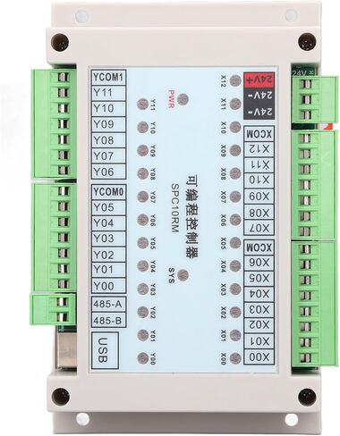 PLC Programmable Logic Controller Industrial Automation 24V DC 13 Input 12 Output SPC10RM Control Board for Sensors Relays Motors Solenoid Valves ABS Plastic in Saudi Arabia