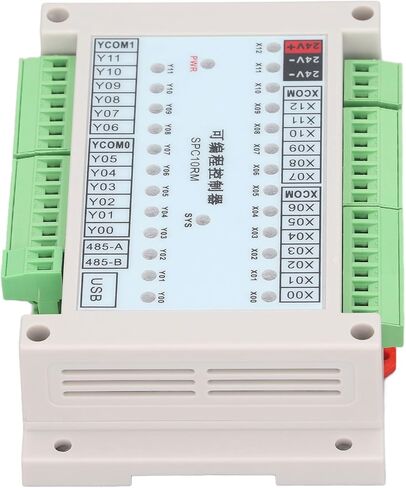 PLC Programmable Logic Controller Industrial Automation 24V DC 13 Input 12 Output SPC10RM Control Board for Sensors Relays Motors Solenoid Valves ABS Plastic in Saudi Arabia