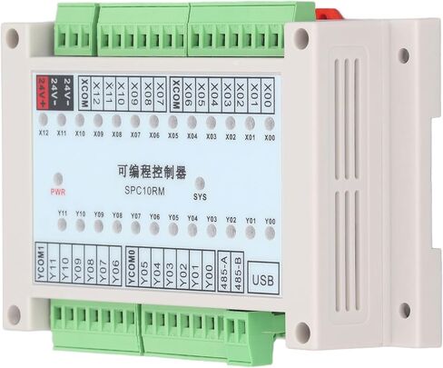 PLC Programmable Logic Controller Industrial Automation 24V DC 13 Input 12 Output SPC10RM Control Board for Sensors Relays Motors Solenoid Valves ABS Plastic in Saudi Arabia