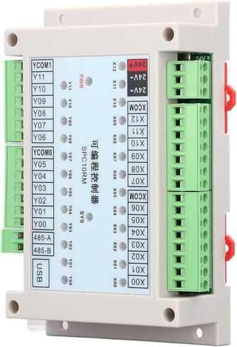 PLC Programmable Logic Controller Industrial Automation 24V DC 13 Input 12 Output SPC10RM Control Board for Sensors Relays Motors Solenoid Valves ABS Plastic in Saudi Arabia