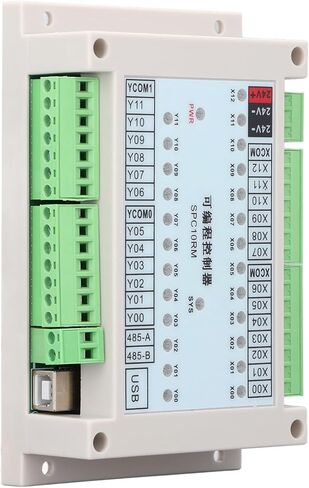 PLC Programmable Logic Controller Industrial Automation 24V DC 13 Input 12 Output SPC10RM Control Board for Sensors Relays Motors Solenoid Valves ABS Plastic in Saudi Arabia