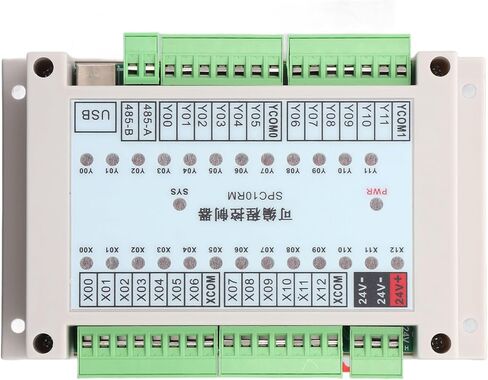 PLC Programmable Logic Controller Industrial Automation 24V DC 13 Input 12 Output SPC10RM Control Board for Sensors Relays Motors Solenoid Valves ABS Plastic in Saudi Arabia