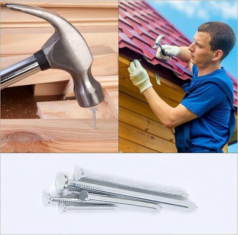 730pcs Hardware Nails Kit - Galvanized Finish & Frame Nails, Up to 2 Inch Lengths for Wall Art & Decor on Drywall/Wood | 6 Sizes in Saudi Arabia