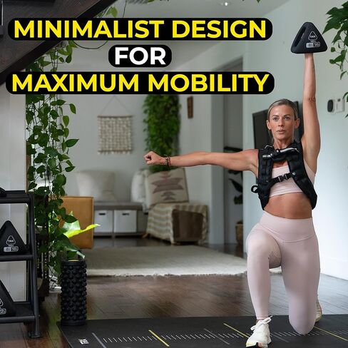 سترة الأثقال TRX HexGrip - سترة وزن قابلة للتعديل بوزن 10 رطل لتدريب القوة والجري، سترة تمرين مسامية للياقة البدنية وبناء العضلات ورفع الأثقال وفقدان الوزن، معدات تدريب متينة in Kuwait