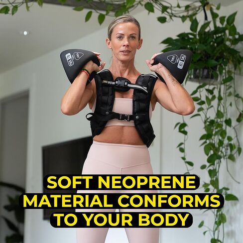 سترة الأثقال TRX HexGrip - سترة وزن قابلة للتعديل بوزن 10 رطل لتدريب القوة والجري، سترة تمرين مسامية للياقة البدنية وبناء العضلات ورفع الأثقال وفقدان الوزن، معدات تدريب متينة in Kuwait