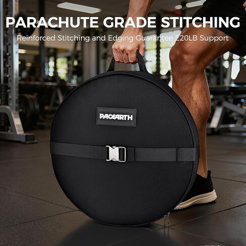 PACEARTH Weighted Strength Training Backpack – Adjustable Weight Plate Bag for Calisthenics, Pull-Ups, Squats & Core Workouts – Fits 17.7" Gym Plates – Metal Buckle Straps & Reinforced Stitching in Kuwait