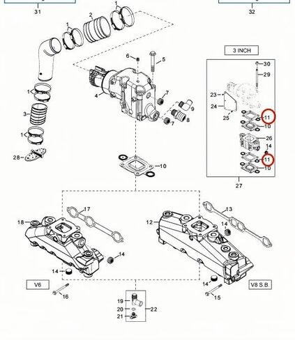 18-0722 Restrictor Elbow Gasket for MerCruiser Dry Joint Strandard Cooling GM V-6 & V-8 Stern Drives 27-864850A1 27-864850A02 in Kuwait