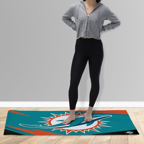 سجادة Northwest The Company NFL Miami Dolphins قابلة للغسل، 91.44 سم × 152.4 سم، آلة التقطيع، ألوان الفريق in Saudi Arabia