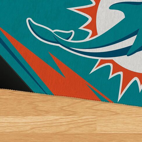 سجادة Northwest The Company NFL Miami Dolphins قابلة للغسل، 91.44 سم × 152.4 سم، آلة التقطيع، ألوان الفريق in Saudi Arabia