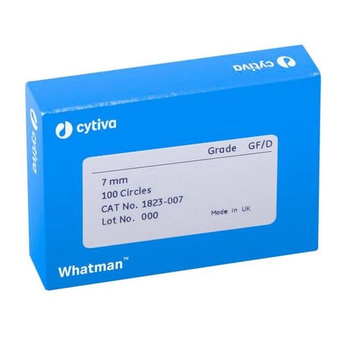 Whatman 1823-070 Glass Microfiber Binder Free Filter, 2.7 Micron, 2.2 s/100mL Flow Rate, Grade GF/D, 7.0cm Diameter (Pack of 100) in Saudi Arabia