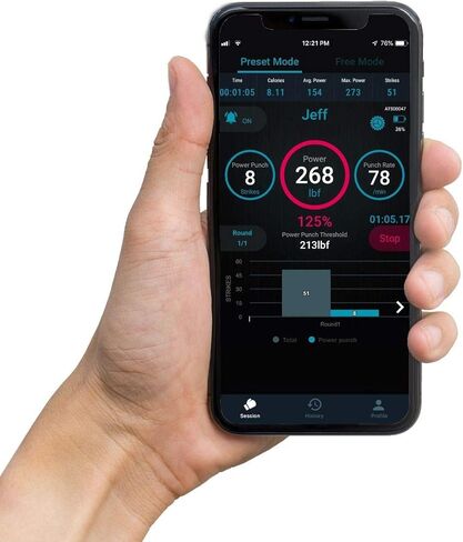 مجموعة مستشعر حقيبة تدريب أكوا - مراقبة تقدم التدريب الخاص بك وتعظيمه عبر تطبيق الهاتف الذكي - استخدم قوة اللكمة، وأصعب لكمة، وقياس السعرات الحرارية لللكمة، ومؤشرات تردد اللكمة - 2020136457 in Kuwait