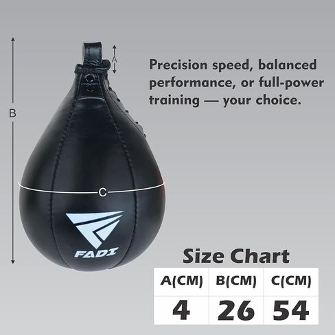 Leather Speed Bag – Boxing Training Punching Ball with Heavy-Duty Hanging Swivel for MMA, Muay Thai, Fitness, and Stress Relief in Kuwait