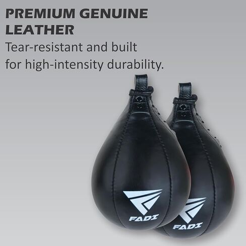 Leather Speed Bag – Boxing Training Punching Ball with Heavy-Duty Hanging Swivel for MMA, Muay Thai, Fitness, and Stress Relief in Kuwait