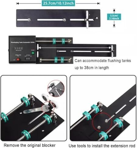 Electric Film Processor, Film Processing Kit, Electric Roller Stand, Adjustable Speed, 4 Preset Developing Tank Programs. in Saudi Arabia