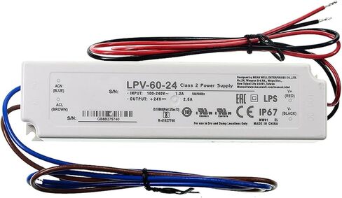 LPV-60-24 24V 2.5A 60W Single Output Switching Power Supply for LED Lighting, Decoration & Industrial Equipment in Kuwait