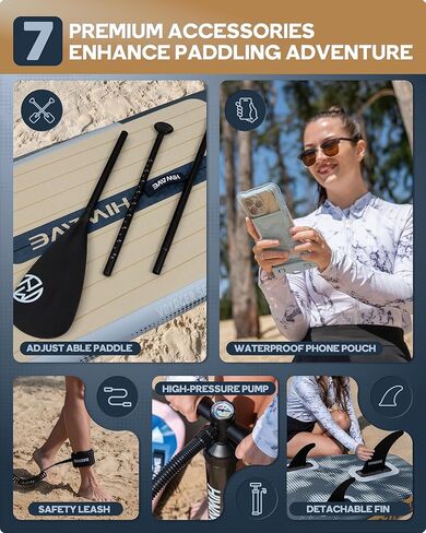 Extra Wide 35" Stand Up Paddleboard for Lake, Ocean and Yoga Touring, 11'6" * 35" *6", Enhanced Balance Stable All Around SUP, 450 lb High Weight Capacity, for Beginners, Intermediate in Kuwait