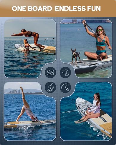 Extra Wide 35" Stand Up Paddleboard for Lake, Ocean and Yoga Touring, 11'6" * 35" *6", Enhanced Balance Stable All Around SUP, 450 lb High Weight Capacity, for Beginners, Intermediate in Kuwait