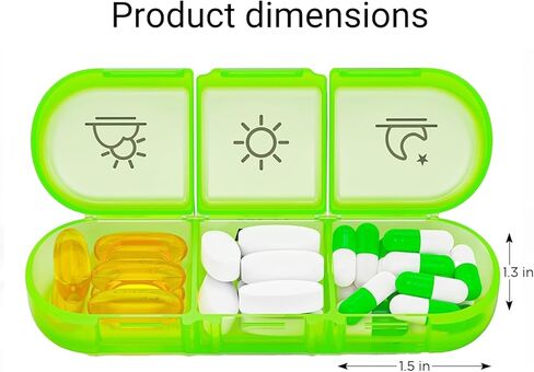 7-Day Medicine Box Organizer - 3X Daily Pill Case for Vitamins & Medication-Multicolor in Saudi Arabia