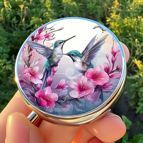 Stylish Iridescent Gold Wave-Themed Pill Box with 3 Compartments – Compact and Durable Organizer for Supplements and Medication in Saudi Arabia