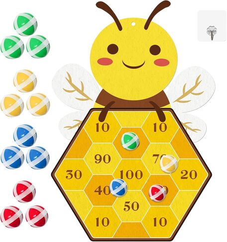 تتميز لعبة Yquqwn Spring Bee Dart بتصميم نحلة لطيف تتضمن 12 سهمًا لاصقًا وخطاف تعليق لألعاب حفلات الربيع وأنشطة الفصول المدرسية وهدايا عيد ميلاد الأطفال في الربيع in Saudi Arabia