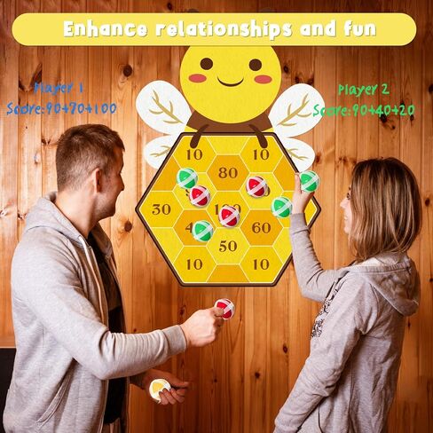 تتميز لعبة Yquqwn Spring Bee Dart بتصميم نحلة لطيف تتضمن 12 سهمًا لاصقًا وخطاف تعليق لألعاب حفلات الربيع وأنشطة الفصول المدرسية وهدايا عيد ميلاد الأطفال في الربيع in Saudi Arabia
