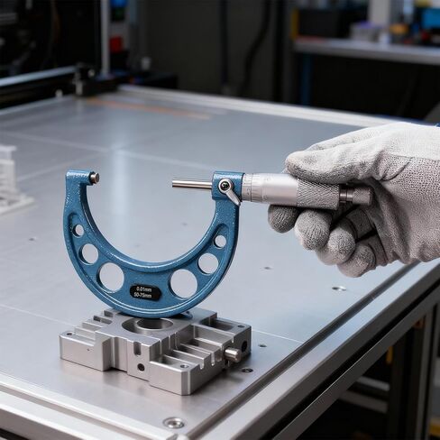 ميكرومتر خارجي، أداة دقيقة بدقة 0.0001 بوصة، ميكرومتر دقيق من السبائك، أداة ميكانيكية، ميكرومتر مع حافظة للميكانيكيين والمهندسين والأعمال المعدنية (1-2 بوصة) in Kuwait