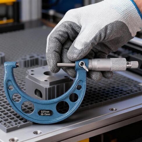 ميكرومتر خارجي، أداة دقيقة بدقة 0.0001 بوصة، ميكرومتر دقيق من السبائك، أداة ميكانيكية، ميكرومتر مع حافظة للميكانيكيين والمهندسين والأعمال المعدنية (1-2 بوصة) in Kuwait