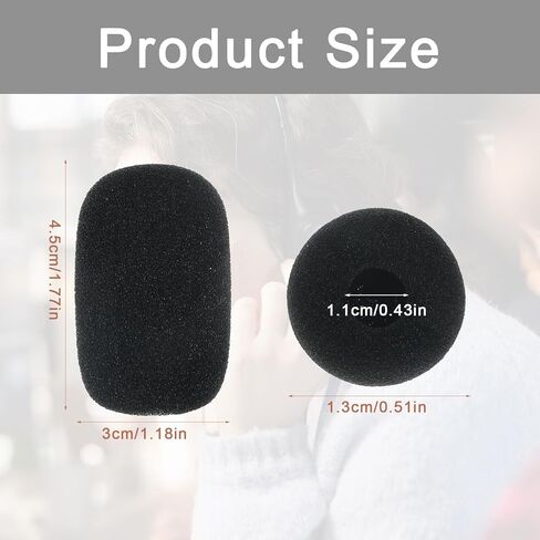 3PCS Microphone Cover for Bose 20 Aviation Headset, Replacement Mic Foam for Bose Aviation X A10 A20 A30 Headset, Mic Pop Filter Sponge Covers, Microphones Windscreen Accessories in Kuwait