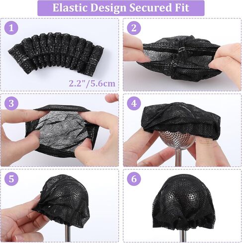 600Pcs Disposable Microphone Covers, Black Non-Woven Mic Covers with Elastic Band, Hygienic Windscreen Protector for KTV, Karaoke, Recording Studio, Stage Performance in Saudi Arabia