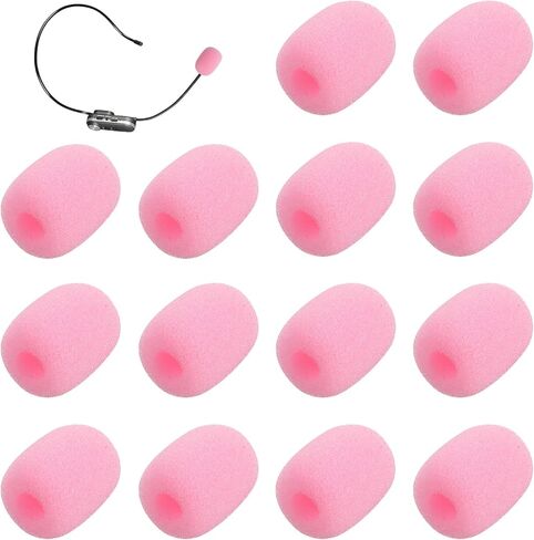 15 قطعة غطاء إسفنجي لميكروفون سماعة الرأس، أغطية ميكروفون سماعة الرأس باللون الوردي، غطاء إسفنجي لميكروفونات سماعات الرأس، أغطية ميكروفون لتقليل الضوضاء لسماعات الرأس، لمجموعة متنوعة من الميكروفون، تقليل الضوضاء in Kuwait