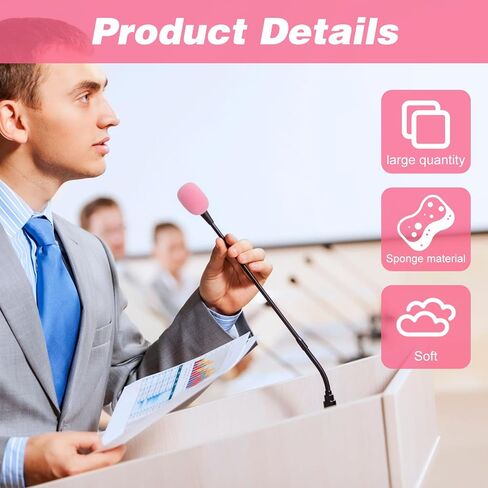 15 قطعة غطاء إسفنجي لميكروفون سماعة الرأس، أغطية ميكروفون سماعة الرأس باللون الوردي، غطاء إسفنجي لميكروفونات سماعات الرأس، أغطية ميكروفون لتقليل الضوضاء لسماعات الرأس، لمجموعة متنوعة من الميكروفون، تقليل الضوضاء in Kuwait