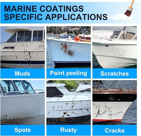 White Boat Paint 35 Oz Gloss Marine Paint Boat RVs Topside Bottom Enamel Marine Paint for Boats, Wood, Fiberglass, Aluminum, Metals, Oil-Based Epoxy White in Kuwait