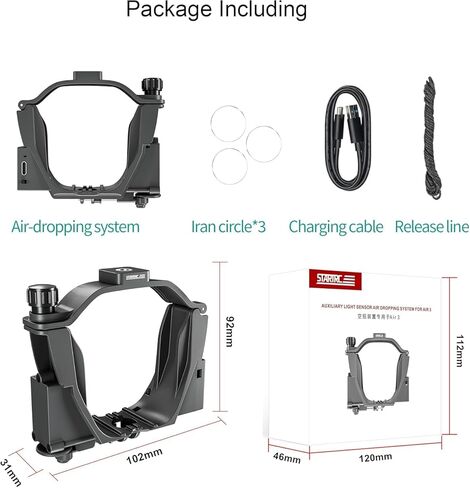 لنظام Air 3S Airdrop، إصدار النقل مع معدات الهبوط، قاذف حلقة الزفاف، مشبك طعم الصيد، مجموعة الإنقاذ الإعلانية لـ DJI Air 3S /Air 3 in Kuwait