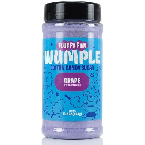 Wumple Purple Cotton Candy Sugar - سكر الخيط المنكه لآلات حلوى القطن، مزيج رقيق جاهز للاستخدام - مثالي للحفلات والكرنفالات والمناسبات - عبوة من 1 (العنب -13.2 أونصة) in Kuwait
