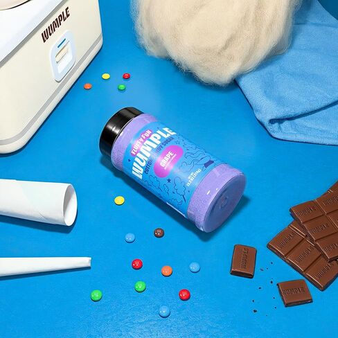 Wumple Purple Cotton Candy Sugar - سكر الخيط المنكه لآلات حلوى القطن، مزيج رقيق جاهز للاستخدام - مثالي للحفلات والكرنفالات والمناسبات - عبوة من 1 (العنب -13.2 أونصة) in Kuwait