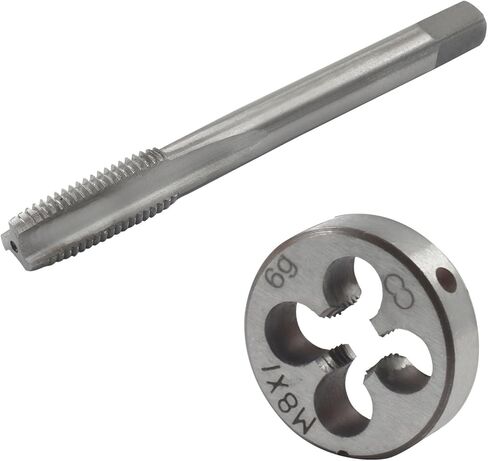 Hordion M6 X 1.0 Metric Tap and Die Set, M6 X 1mm Machine Tap Die Set Right Hand Screw Tap and Round Threading Die in Saudi Arabia