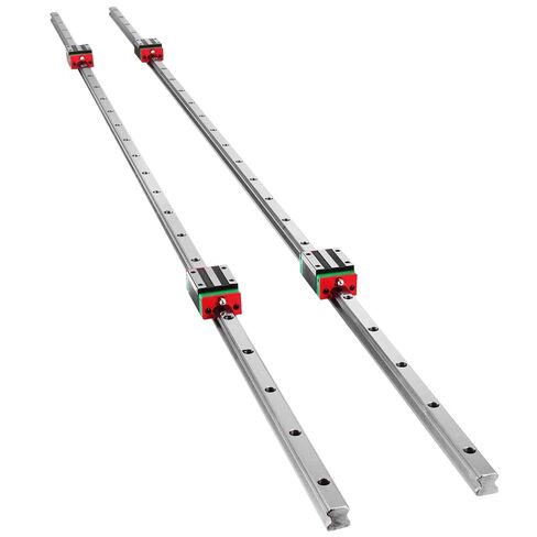 VEVOR خطي دليل السكك الحديدية، 2 × HSR 15-1500 مم، مع 4 قطع وسادة تحمل كتلة النقل، كتلة مشقوقة مربعة السكك الحديدية الخطية لأجهزة التوجيه CNC، آلات طحن CNC، طباعة الآلات الصناعية in Saudi Arabia