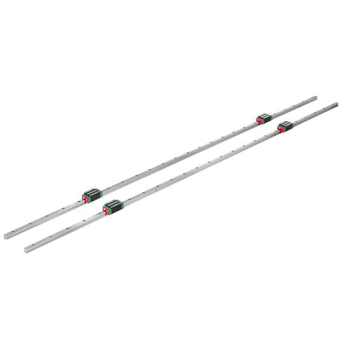 VEVOR خطي دليل السكك الحديدية، 2 × HSR 15-1500 مم، مع 4 قطع وسادة تحمل كتلة النقل، كتلة مشقوقة مربعة السكك الحديدية الخطية لأجهزة التوجيه CNC، آلات طحن CNC، طباعة الآلات الصناعية in Saudi Arabia