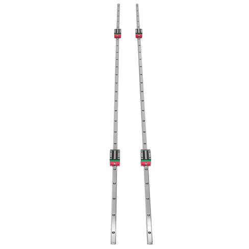 VEVOR خطي دليل السكك الحديدية، 2 × HSR 15-1500 مم، مع 4 قطع وسادة تحمل كتلة النقل، كتلة مشقوقة مربعة السكك الحديدية الخطية لأجهزة التوجيه CNC، آلات طحن CNC، طباعة الآلات الصناعية in Saudi Arabia
