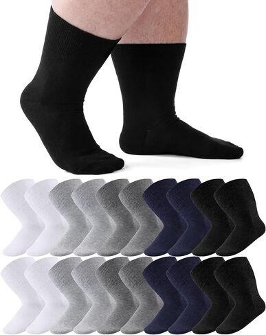 10 أزواج من جوارب الكاحل واسعة للغاية للرجال من Cuffbow، جوارب واسعة غير مربوطة لعلاج السمنة، مقاس كبير، خلخال فضفاض ملائم للرجال، أقدام متورمة، وذمة الاعتلال العصبي في المستشفى، كبار السن in Saudi Arabia