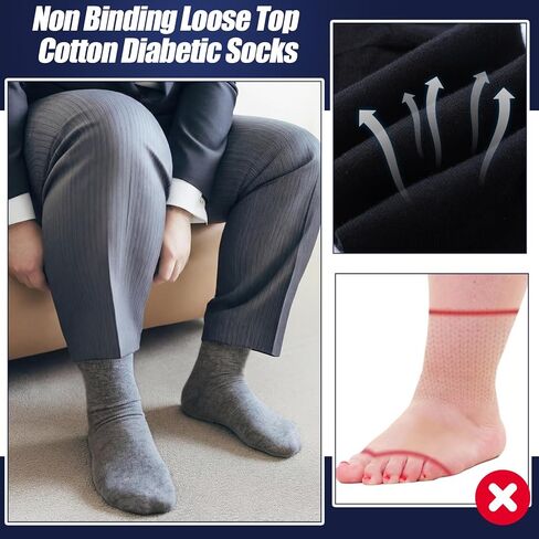10 أزواج من جوارب الكاحل واسعة للغاية للرجال من Cuffbow، جوارب واسعة غير مربوطة لعلاج السمنة، مقاس كبير، خلخال فضفاض ملائم للرجال، أقدام متورمة، وذمة الاعتلال العصبي في المستشفى، كبار السن in Saudi Arabia